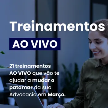 Vagas para os treinamentos AO VIVO de março.