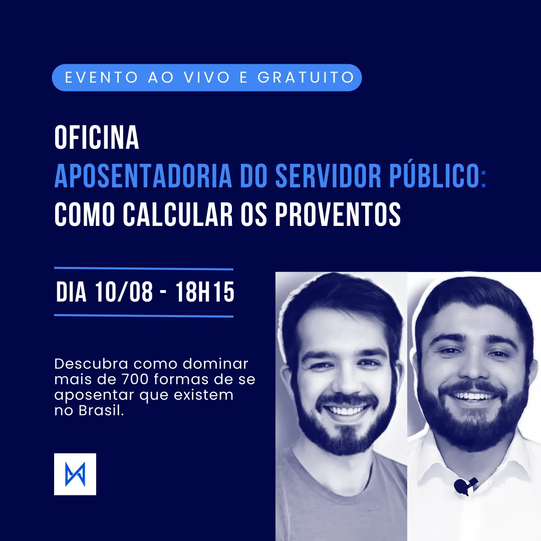 Inscrição gratuita pra Oficina Aposentadoria do Servidor Público