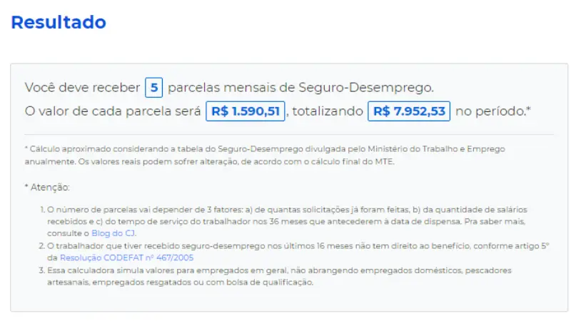 Calculadora de Seguro-Desemprego e Parcelas a Receber