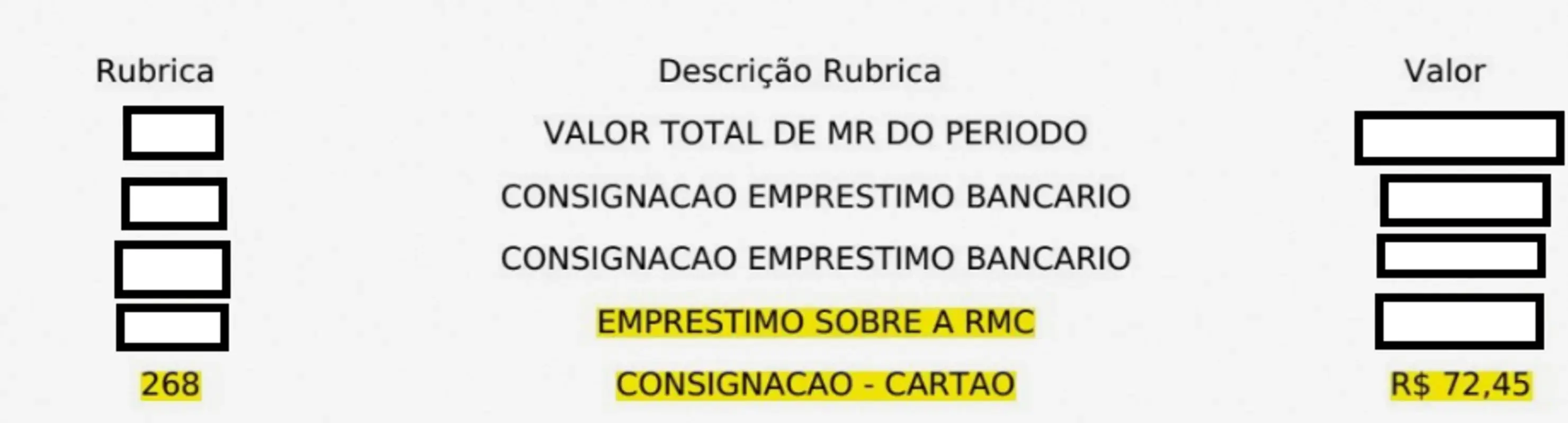 Desconto da Reserva de Cartão COnsignado