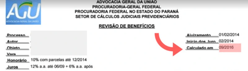 Termo final do cálculo