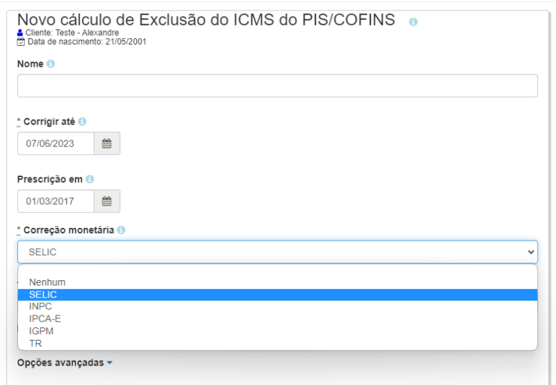Cálculo de Exclusão do ICMS do PIS/Cofins