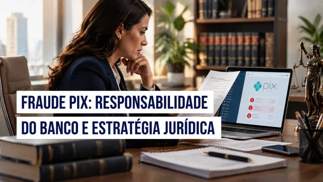 Capa do Artigo Fraude Pix: Responsabilidade do Banco e Estratégia Jurídica do Cálculo Jurídico para Advogados
