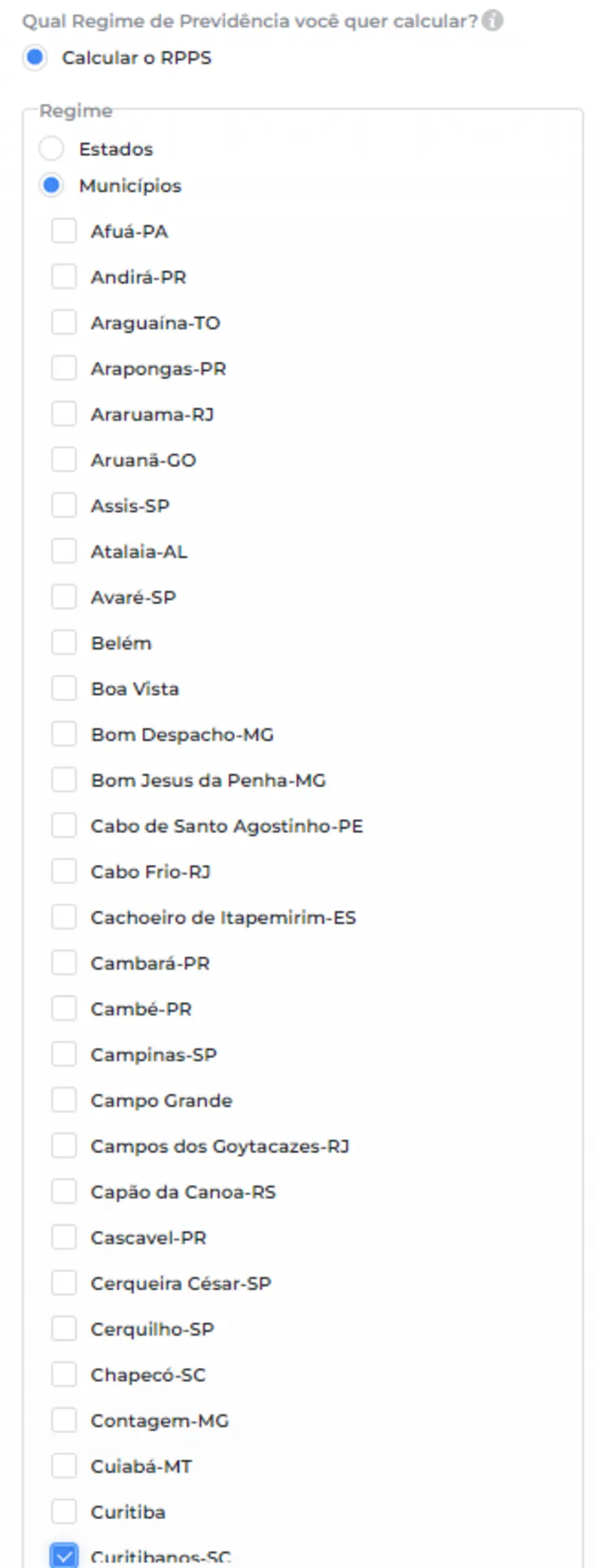 Como fazer o cálculo da aposentadoria do servidor do município de Curitibanos